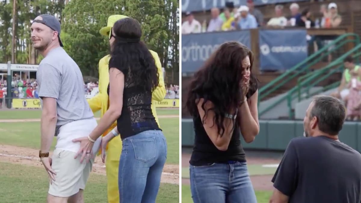Surprise proposal shocks baseball fans