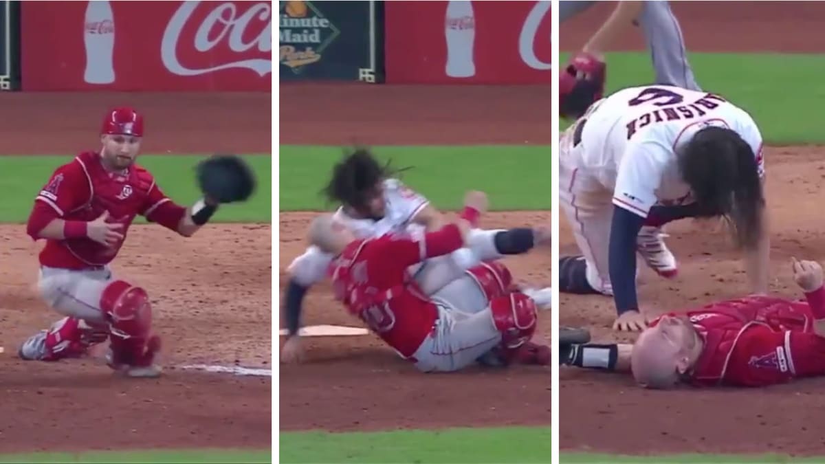 MLB player taken off on cart after collapsing following collision