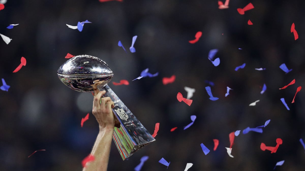 Vince Lombardi Trophy on display at NFL store in Las Vegas