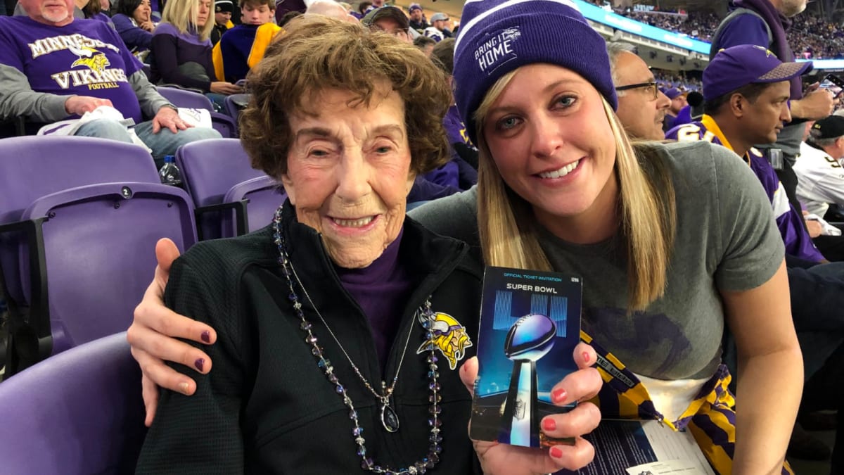 Super Bowl tickets: 99-year-old Vikings fan got gift from Goodell - Sports  Illustrated