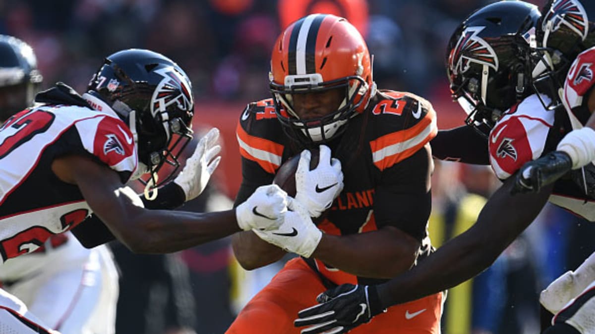 Chubb has 92-yard TD run in Browns' 28-16 win over Falcons