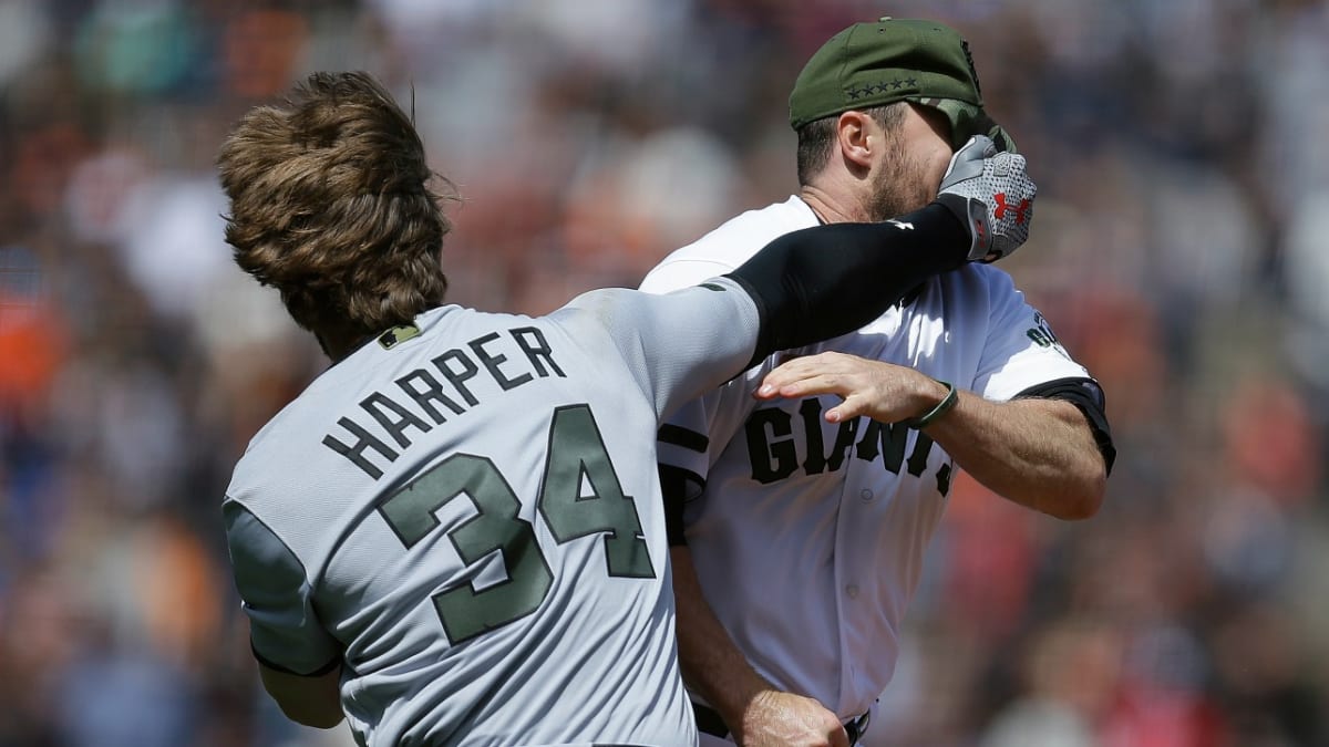 Baseball's unwritten rules surfaced in bizarre fashion in the Bryce Harper-Hunter  Strickland brawl