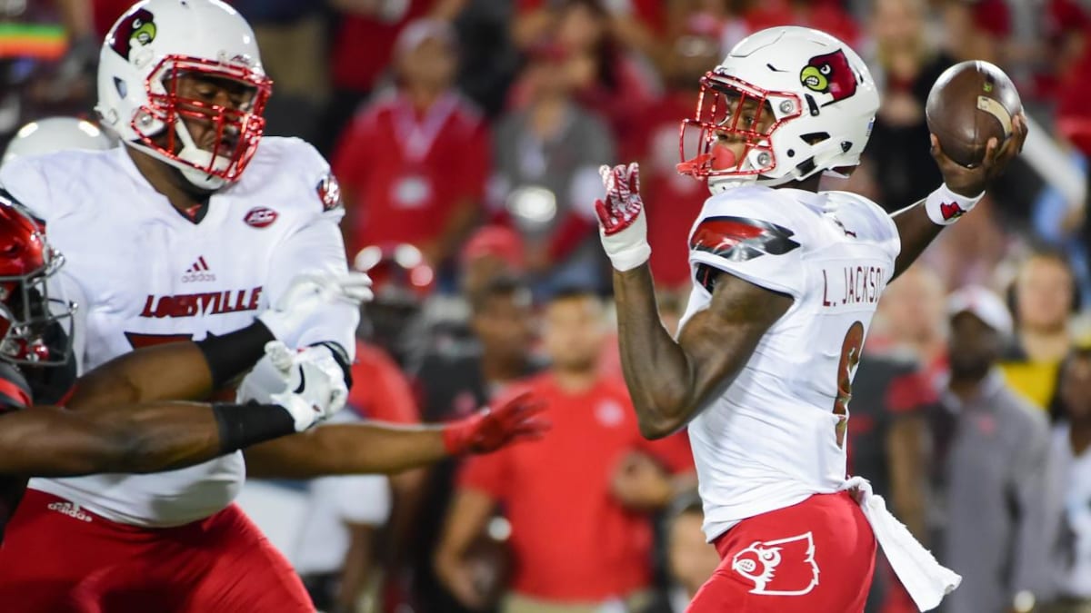 Lot Detail - 2016 Lamar Jackson Heisman-Winning Season Louisville Cardinals  Practice Worn Jersey Photo Matched to 8/16/16 (Resolution Photomatching)