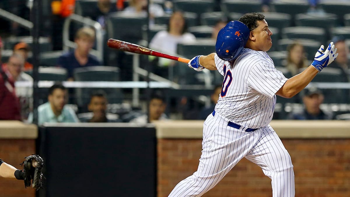 Mets Pitcher Bartolo Colon Swings Hard, Misses Pitch, Loses Helmet (GIF) 