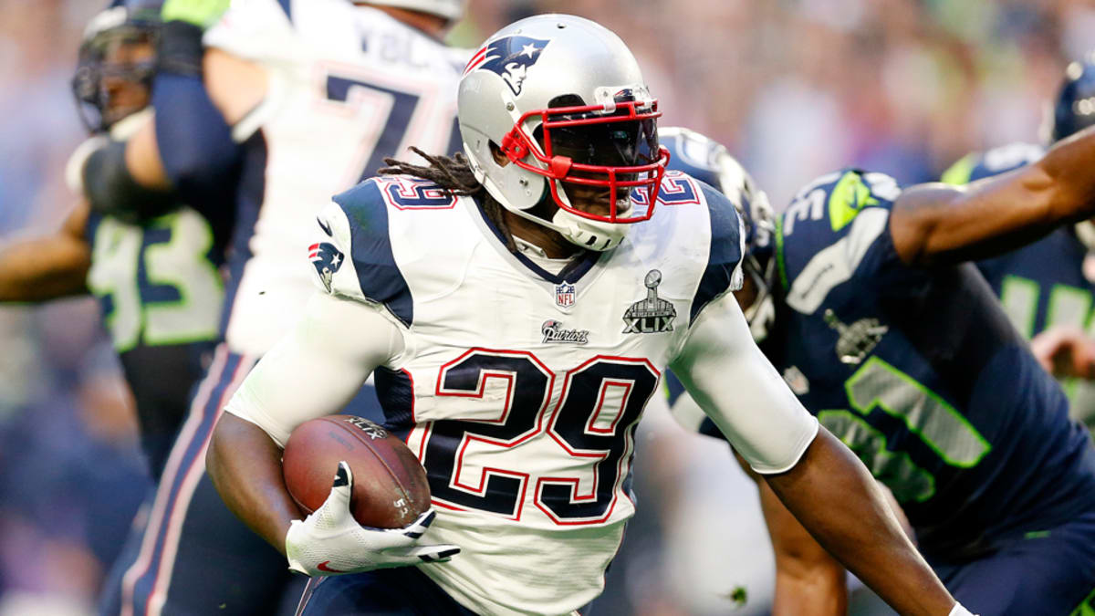 LeGarrette Blount. New England Patriots win 28-24 over the Seattle Seahawks  during Super Bowl XLIX at University of Phoenix Stadium in Glendale, AA,  USA on on February 1, 2015. Photo by Lionel