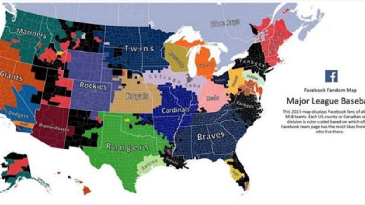 Maps Mania: The Map of Baseball Fandom