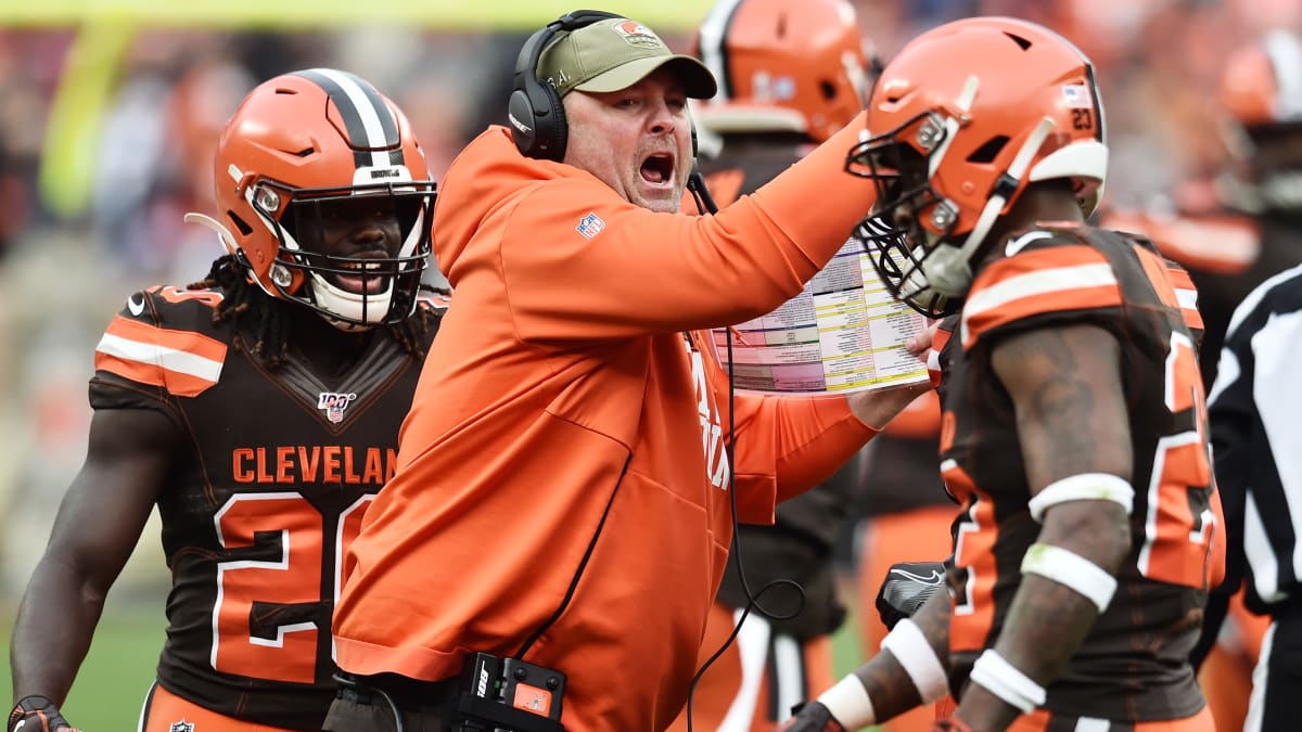 Cleveland Browns head coach Freddie Kitchens seen wearing 'Pittsburgh  started it' T-shirt