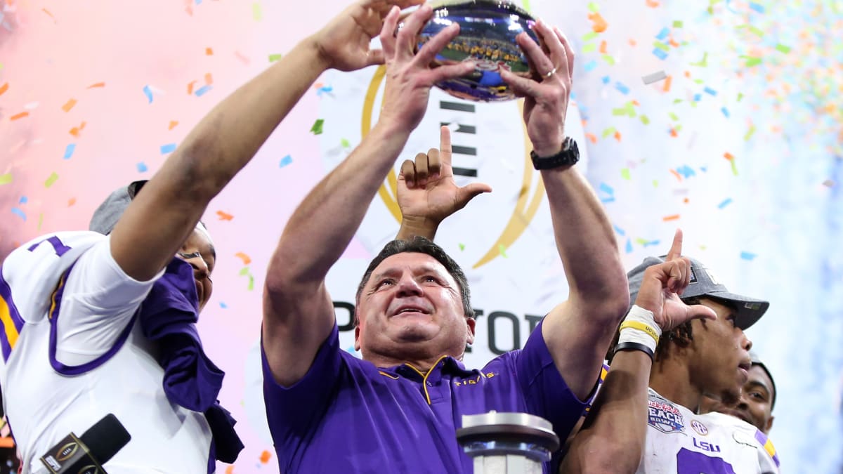 LSU coach Ed Orgeron drawing inspiration from wife after her