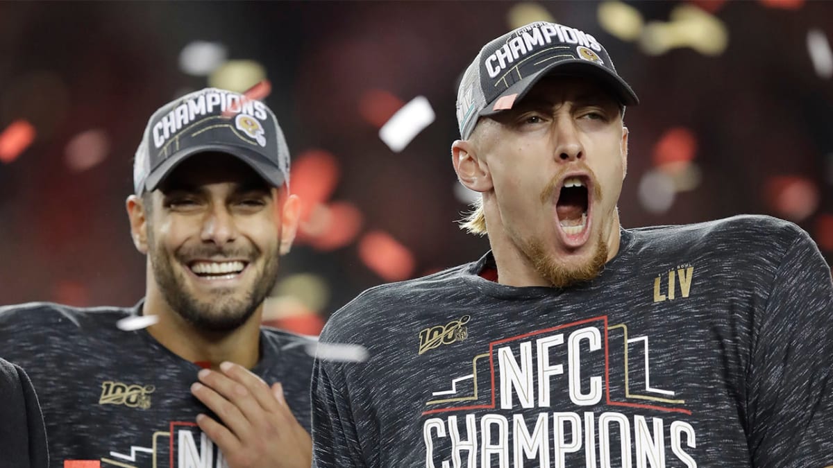 George Kittle: Jimmy Garoppolo shirtless on 49ers TE t-shirt - Sports