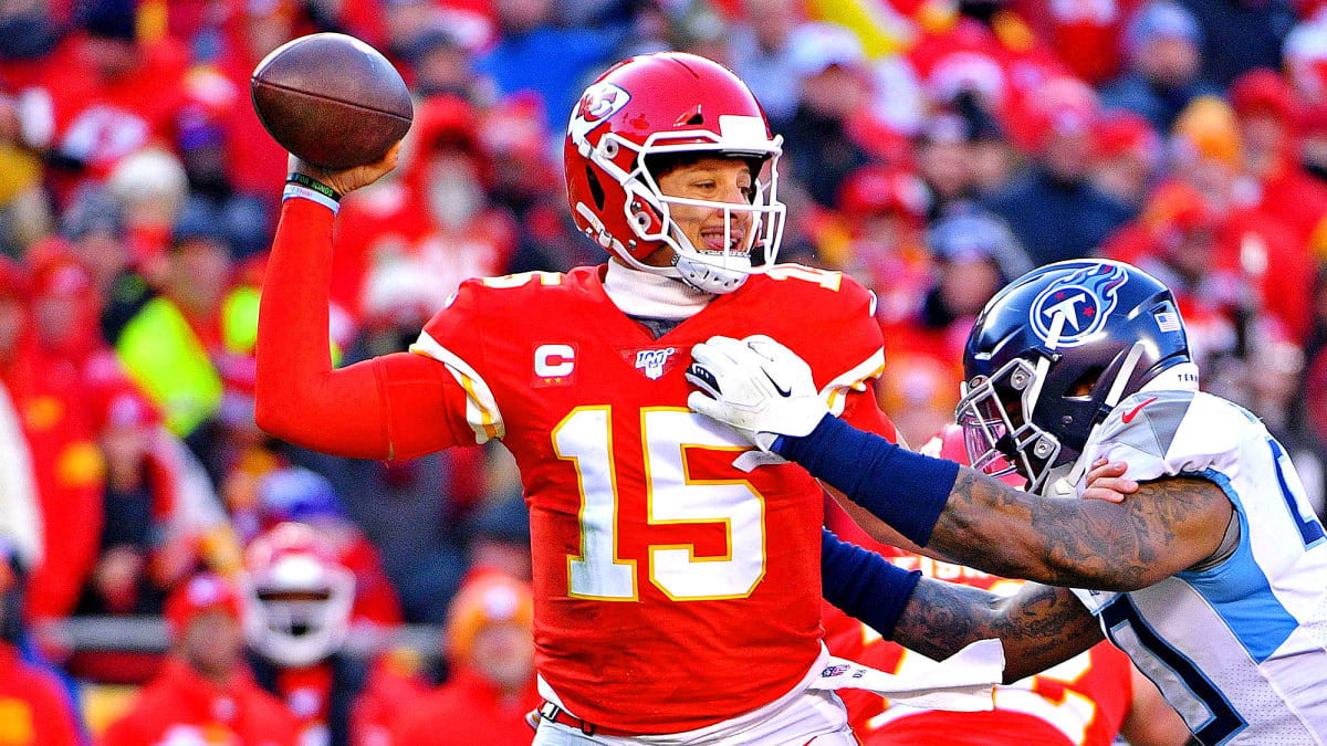 Patrick Mahomes Kansas City Chiefs Quarterback AFC Championship 2020 Images