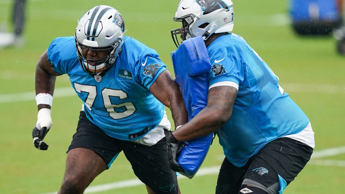 J.J. Jansen of the Carolina Panthers looks on before a NFL