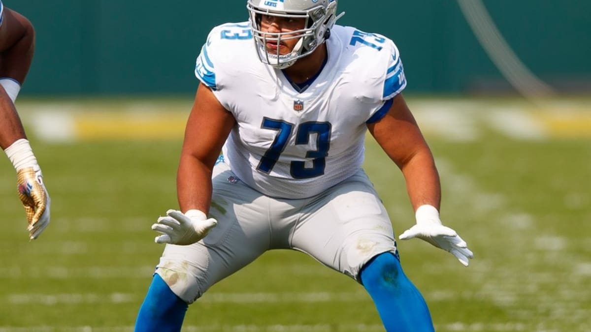 Detroit Lions offensive lineman Graham Glasgow watches during an NFL  football practice in Allen Park, Mich., Wednesday, June 7, 2023. (AP  Photo/Paul Sancya Stock Photo - Alamy