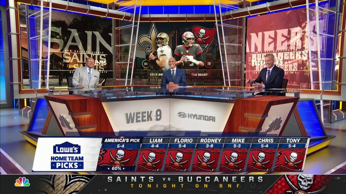 Unanimously picking the Bucs went poorly for pregame shows