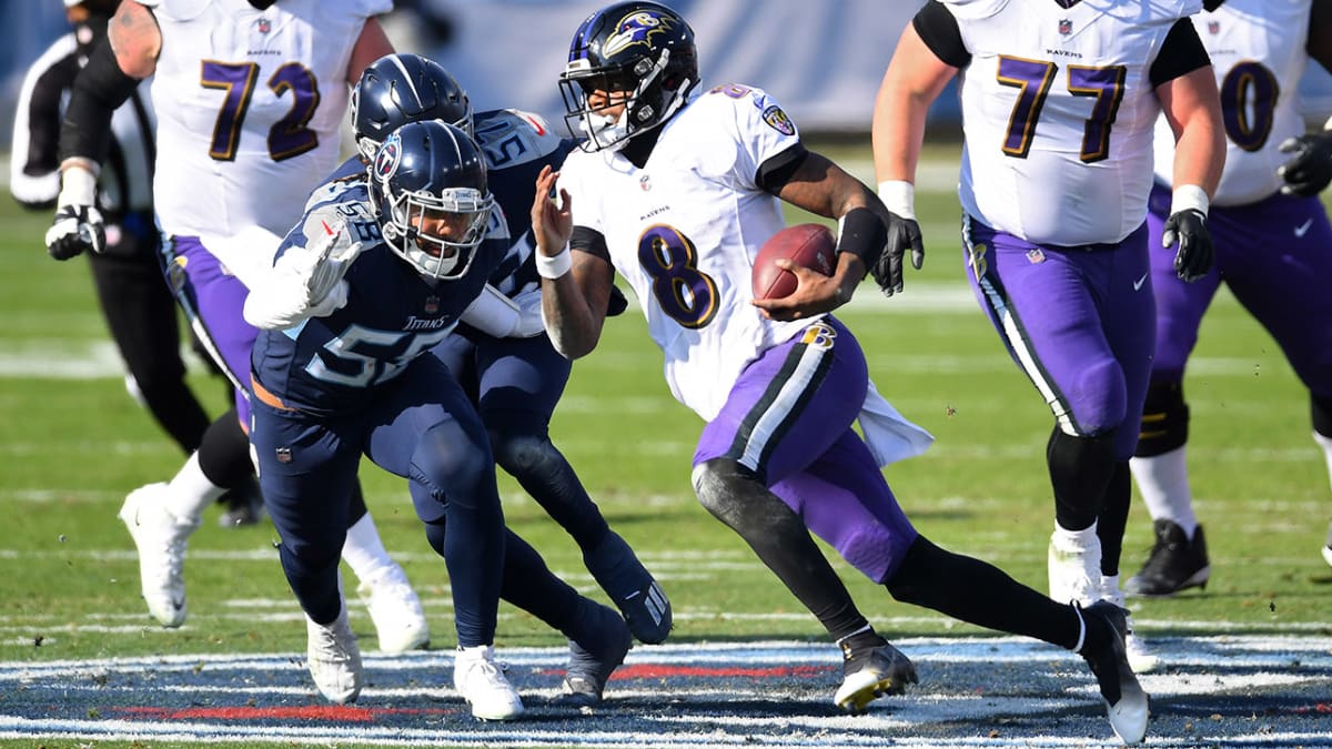 Lamar winless no more, leads Ravens to 20-13 win over Titans