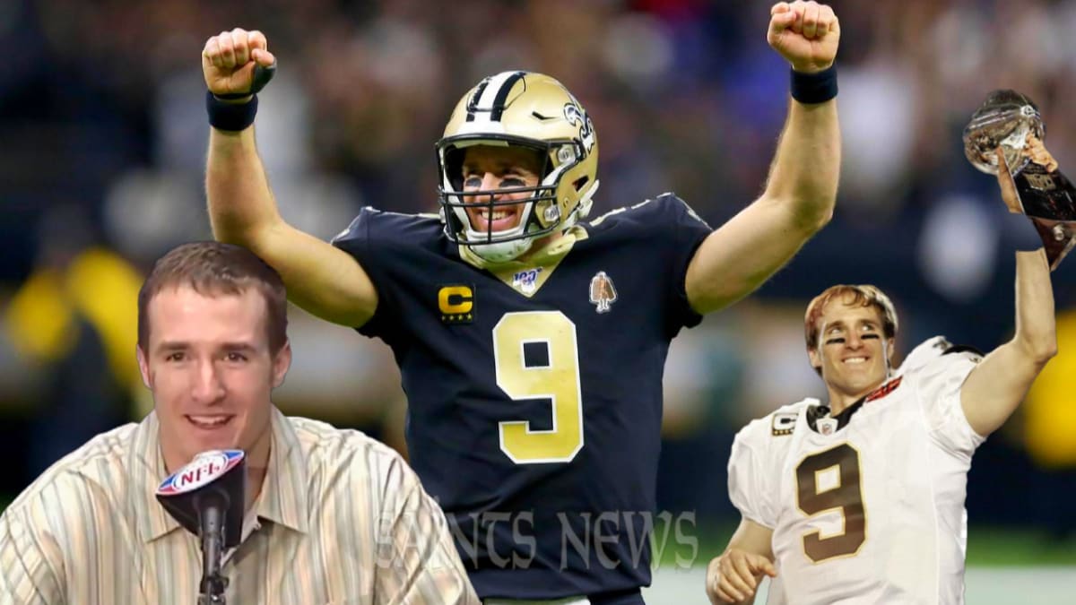 Drew Brees of the New Orleans Saints signed