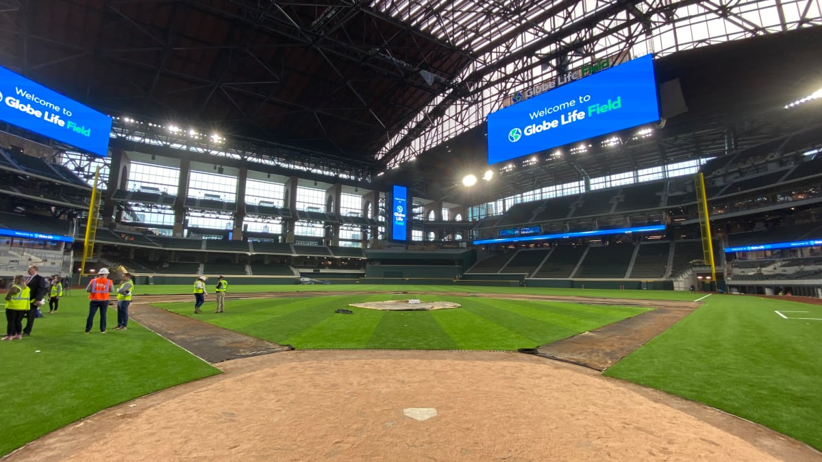 Globe Life Field '98 Percent' Complete, Playing Surface Now