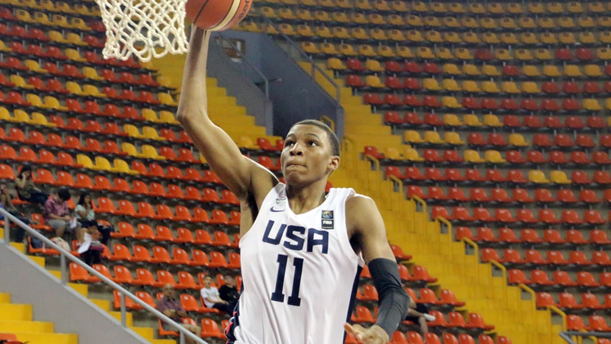 Jabari Smith Jr 10 Sandy Creek High School Patriots Red Basketball Jersey 2  — BORIZ