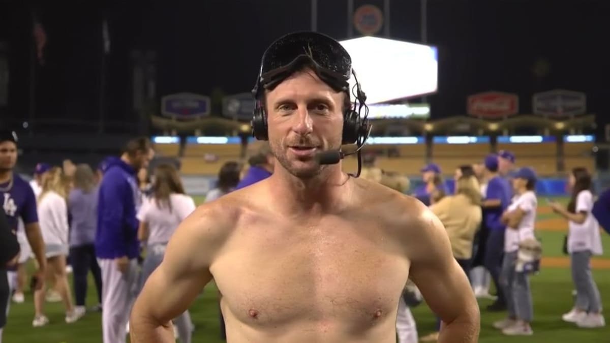 Drunk, shirtless Max Scherzer stole the show following Dodgers' NL  wild-card game win