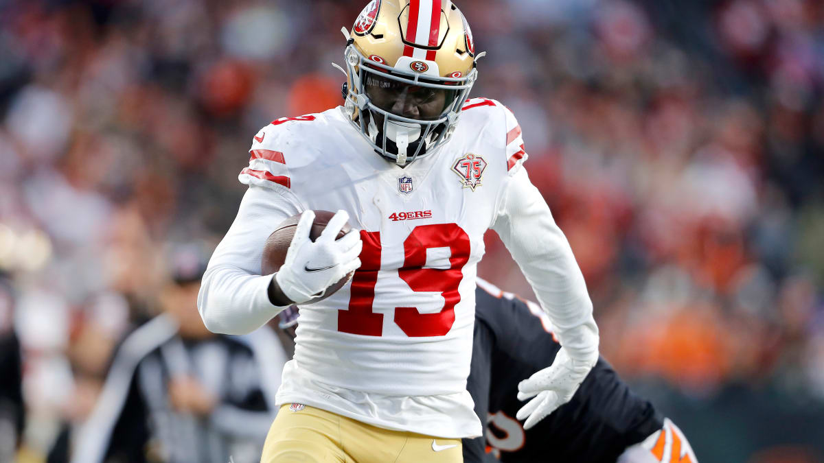 Deebo Samuel of the San Francisco 49ers runs during an NFL