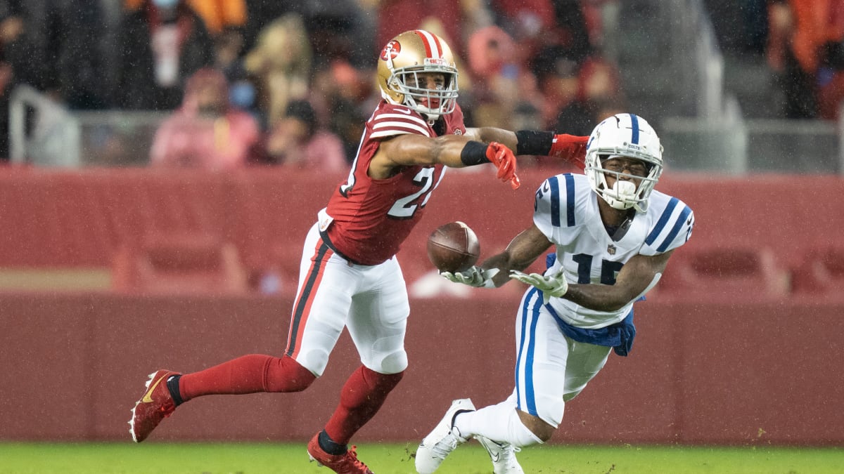 Indianapolis Colts wide receiver De'Michael Harris (12) in action