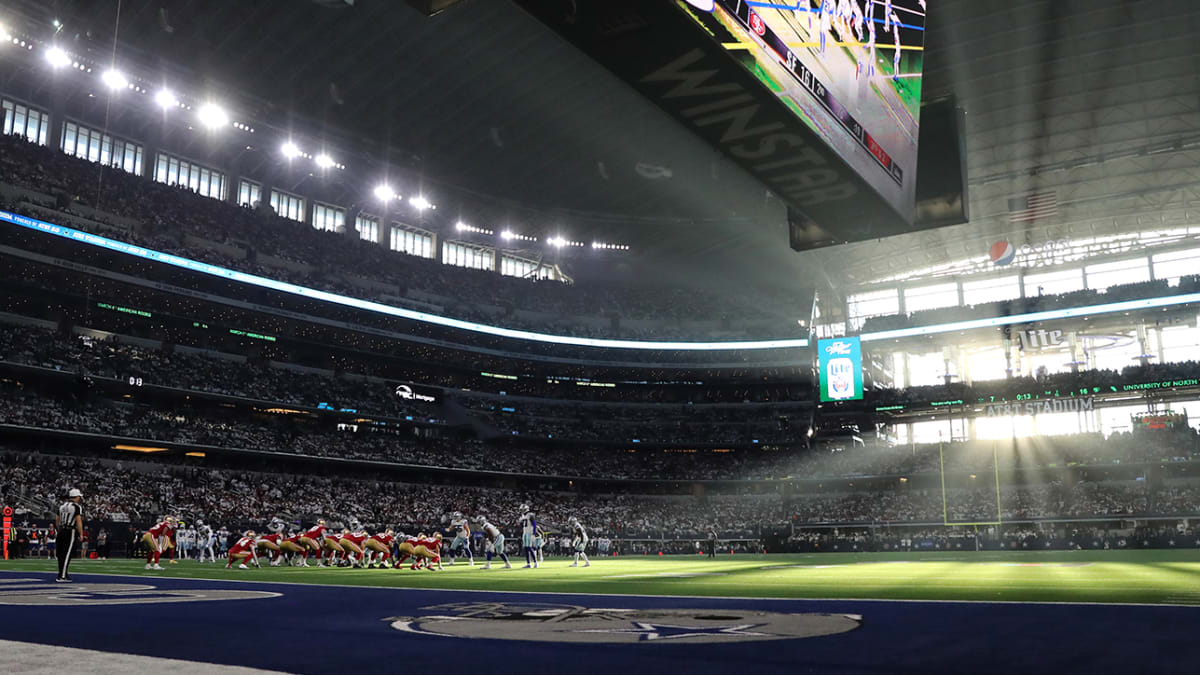 Titans Punter Hits Video Screen at New Cowboys Stadium