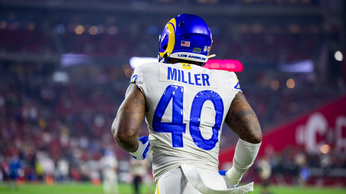 Los Angeles Rams outside linebacker Von Miller lifts the the