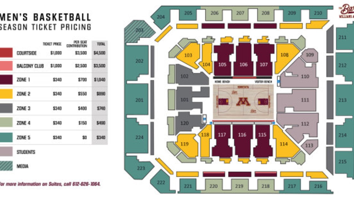 Season Ticket Seating and Pricing