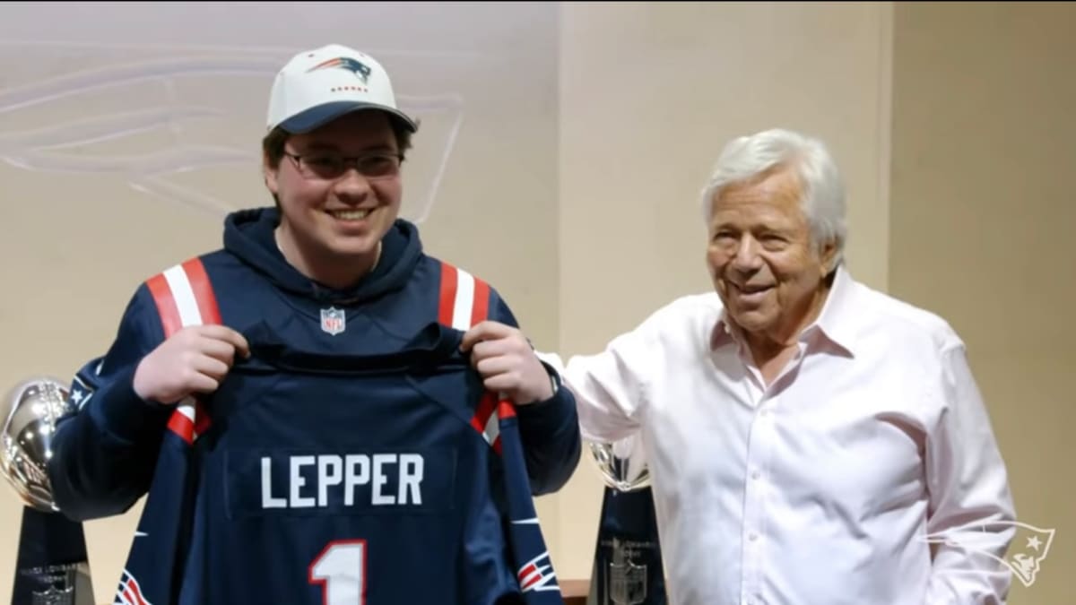 Watch: Ben Lepper, Wellesley native and cancer survivor, brings the energy  while announcing Patriots draft pick - The Boston Globe