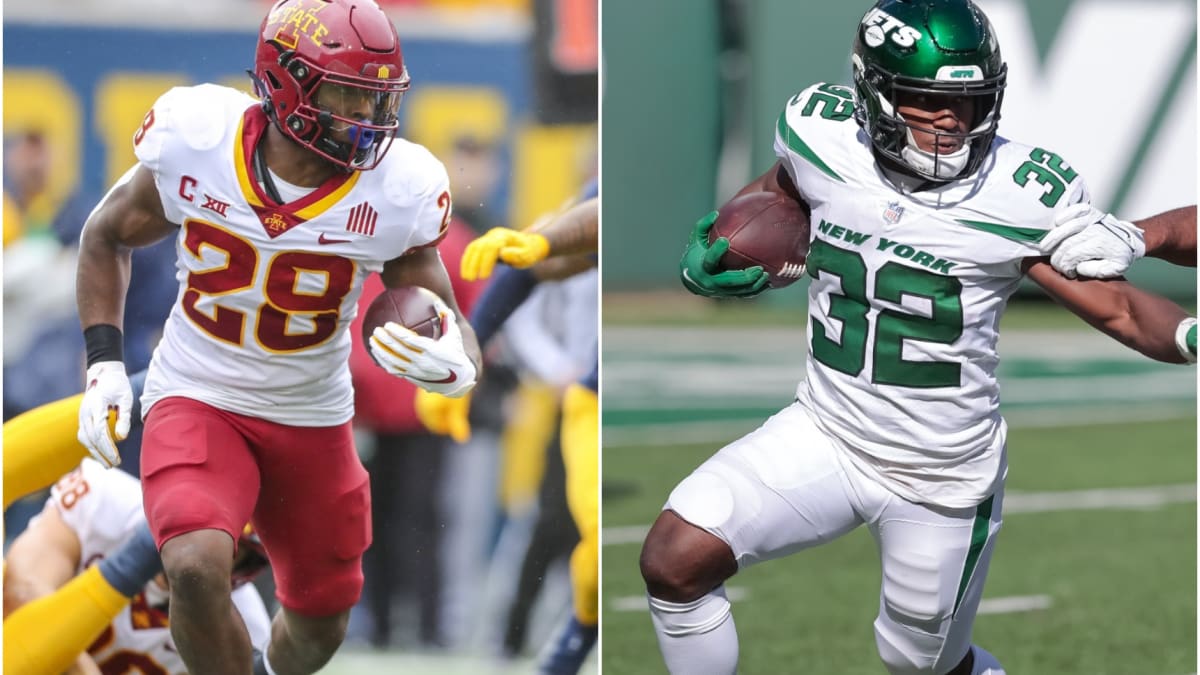 How will the NY Jets split snaps between Breece Hall and Michael Carter?