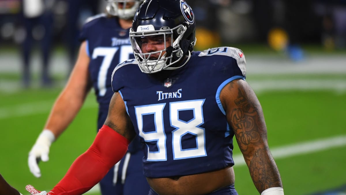 Tennessee Titans defensive end Jeffery Simmons (98) plays against the San  Francisco 49ers during an NFL football game, Thursday, Dec. 23, 2021, in  Nashville, Tenn. (AP Photo/John Amis Stock Photo - Alamy