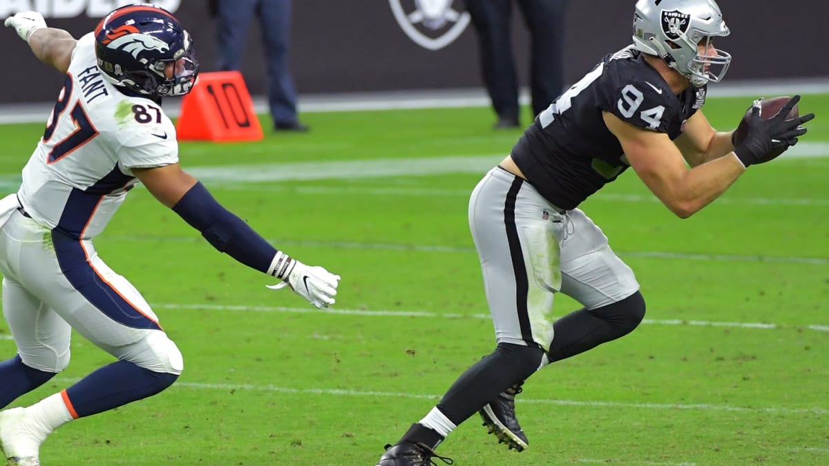 Raiders defensive end and former Browns draft pick Carl Nassib