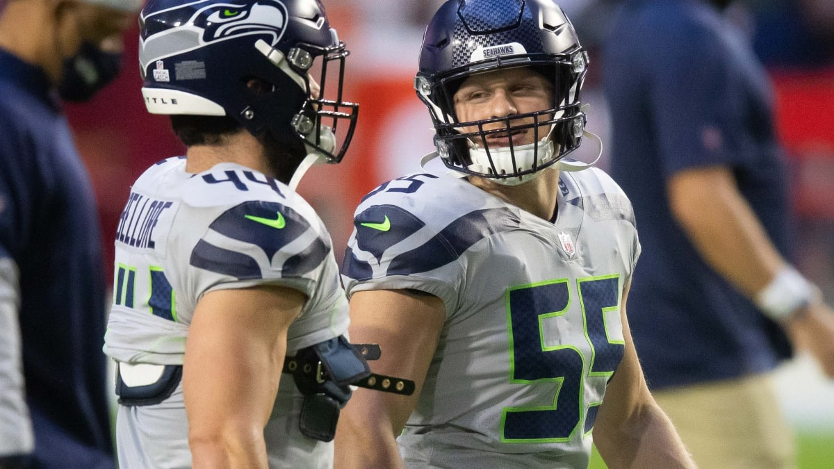 Seattle, WA, USA. 8th Sep, 2019. Seattle Seahawks linebacker Ben  Burr-Kirven (55) during a game between the Cincinnati Bengals and Seattle  Seahawks at CenturyLink Field in Seattle, WA. The Seahawks won 21-20.