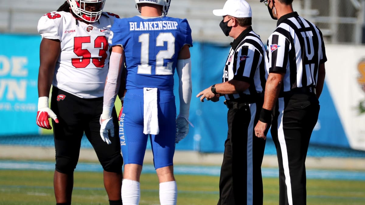 Reed Blankenship is a safety for the Blue Raiders and will