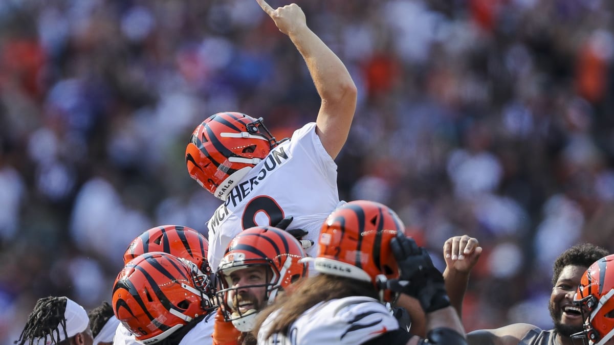 Cincinnati Bengals Rookie Kicker Evan McPherson Drills 53-yard Field Goal -  Sports Illustrated Cincinnati Bengals News, Analysis and More