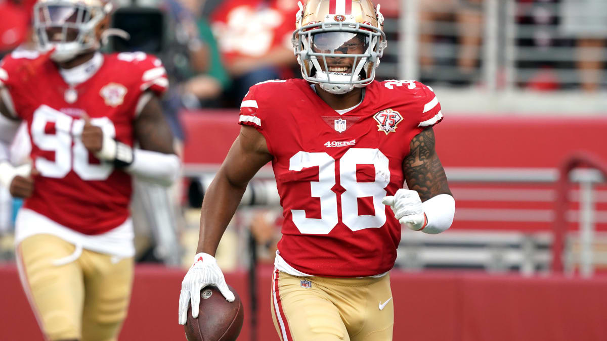 San Francisco 49ers' Deommodore Lenoir takes part in drills during