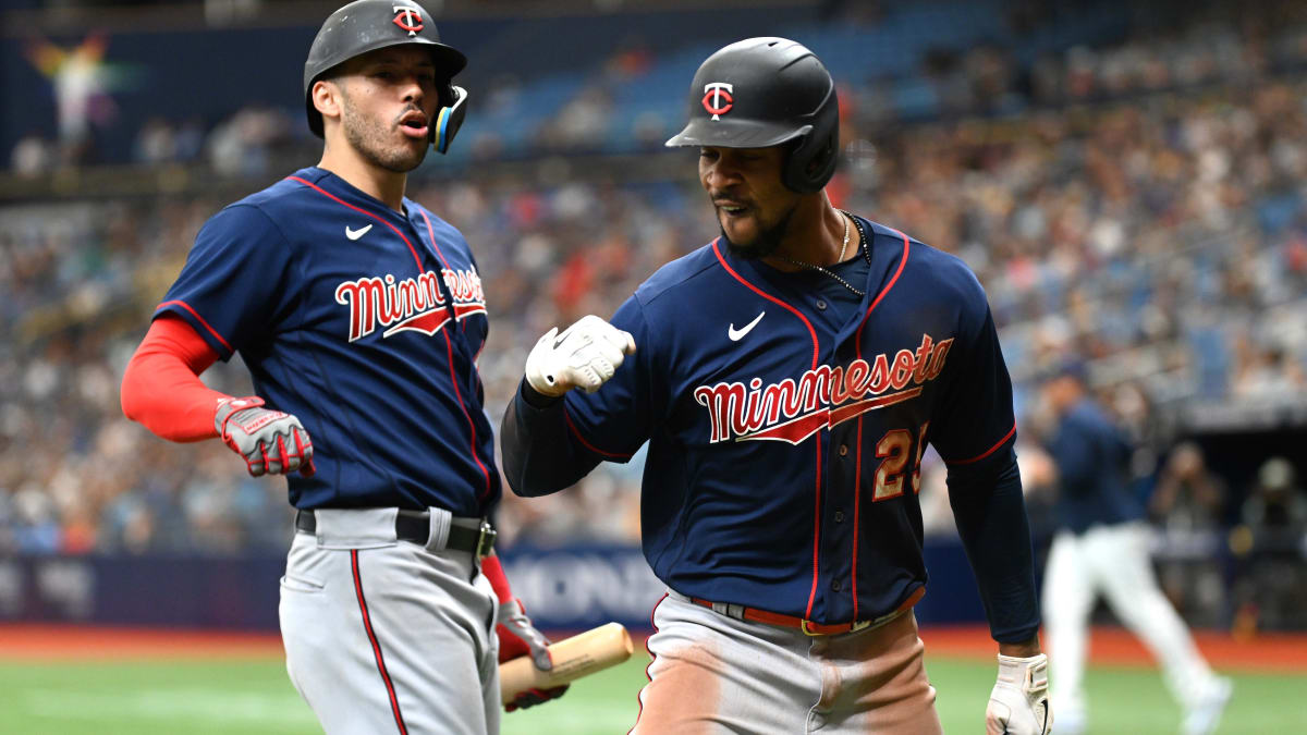 FOX Sports: MLB on X: Byron Buxton is happy to have Carlos Correa  re-signing with the Twins 🤝  / X