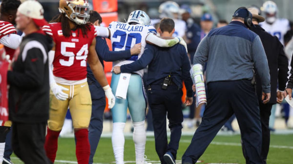 Cowboys' Pro Bowl RB Tony Pollard reportedly breaks fibula in playoff loss  to 49ers