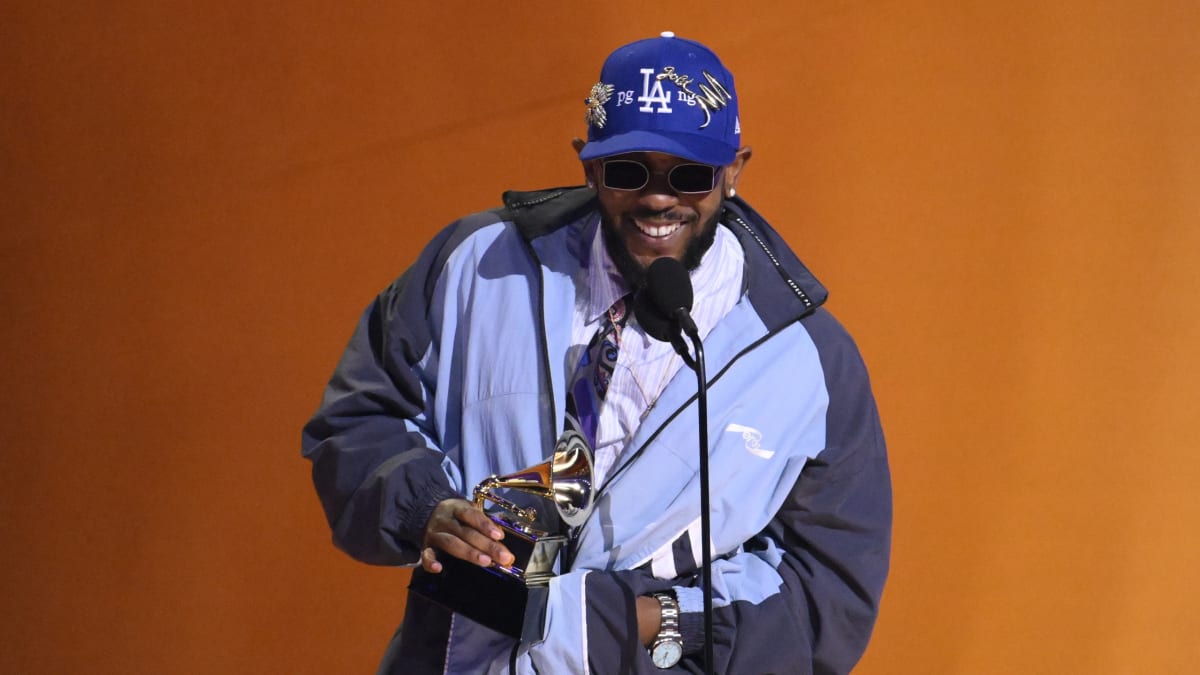 Bad Bunny Wore a Green Dodgers Hat to Accept His GRAMMY Award