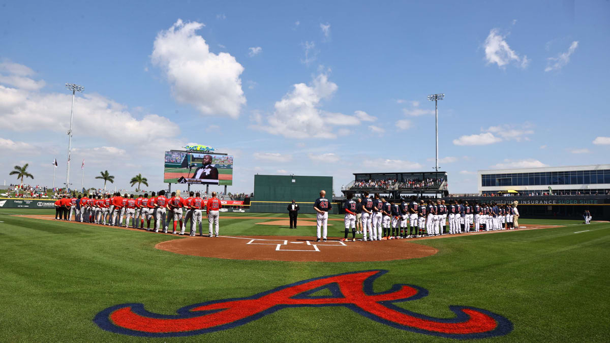 Boston Red Sox catcher Yorberto Mejicano (43) during warmups before a MiLB Spring  Training game against the Atlanta Braves on March 21, 2022 at CoolToday  Park Complex in North Port, Florida. (Mike