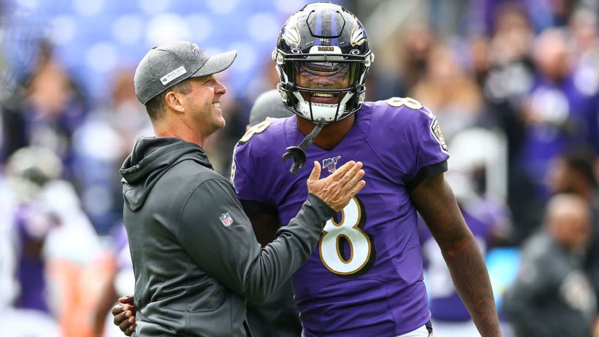 John Harbaugh talks about Lamar Jackson building with new offense