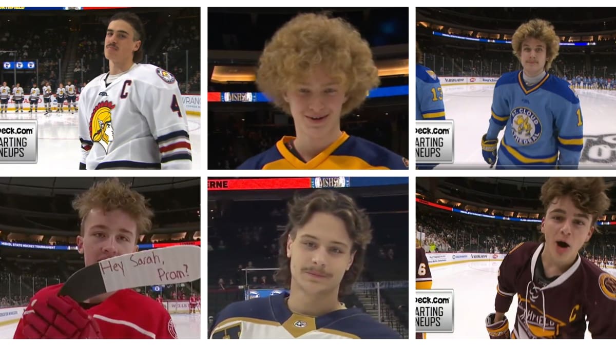 Hockey Hair on Full Display During Day 1 of 2020 Minnesota State Hockey  Tournament - Hockey Players Club Blog