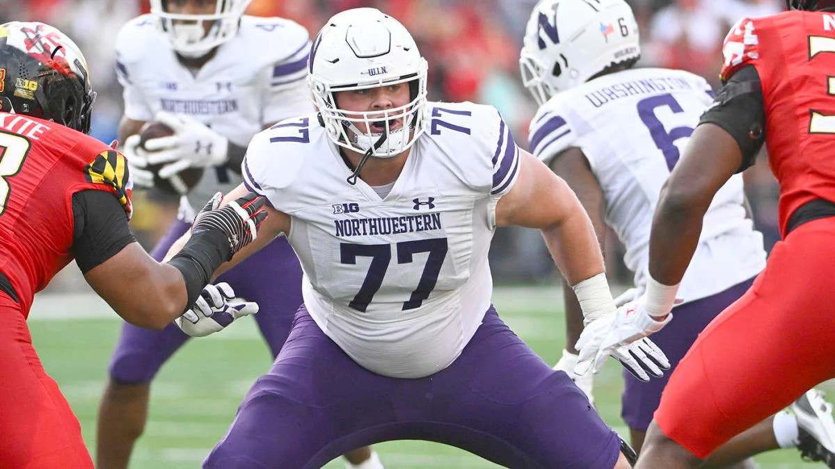 Freshman Peter Skoronski is answering Northwestern's biggest