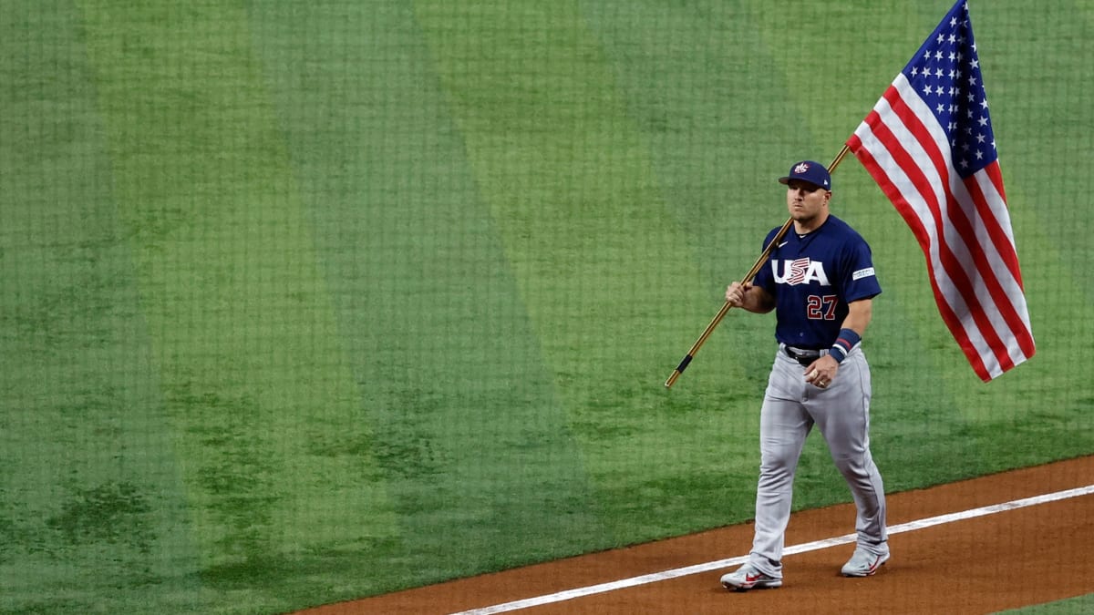 Mike Trout - US Flag Number T-Shirt