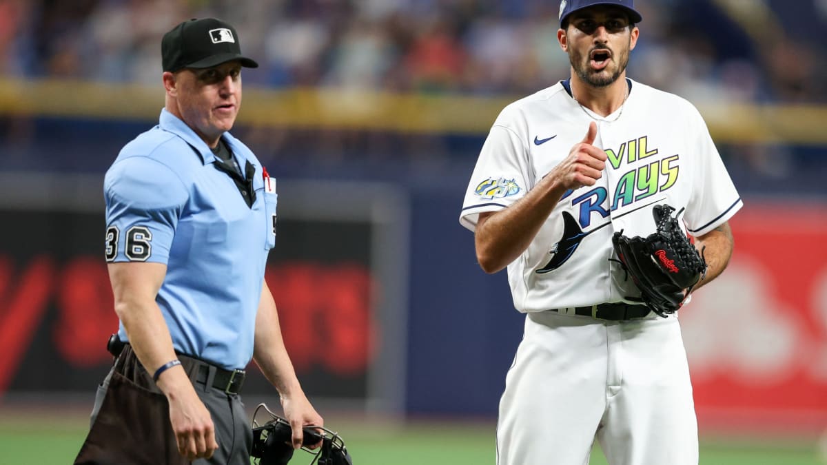 Rays' Zach Eflin receives his 2022 NL championship ring from Phillies