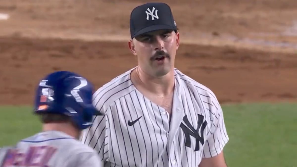 Yankees pitcher Carlos Rodon was apologetic after hitting Jeff McNeil