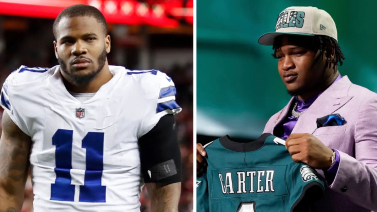 I'm sick': Watch Cowboys Micah Parsons nearly walk off B-R set after Eagles  land Jalen Carter 