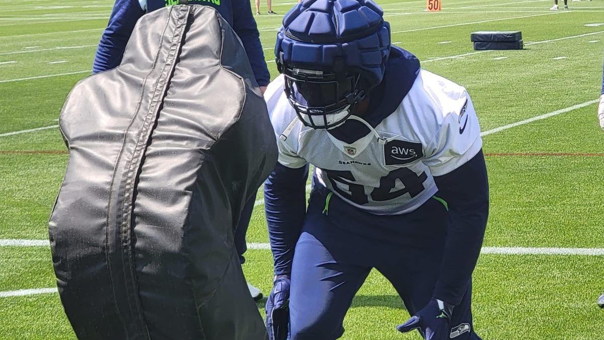 DK Metcalf 'holds in' during Seahawks' first training camp practice of the  year