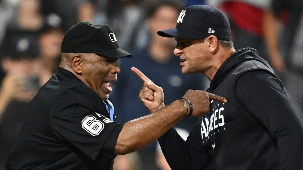 Why Yankees' Aaron Boone went ballistic on umpires in victory over  Guardians - The Athletic
