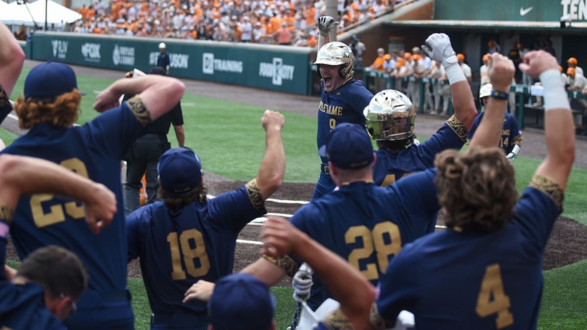 Notre Dame beats top seed Tennessee in NCAA baseball