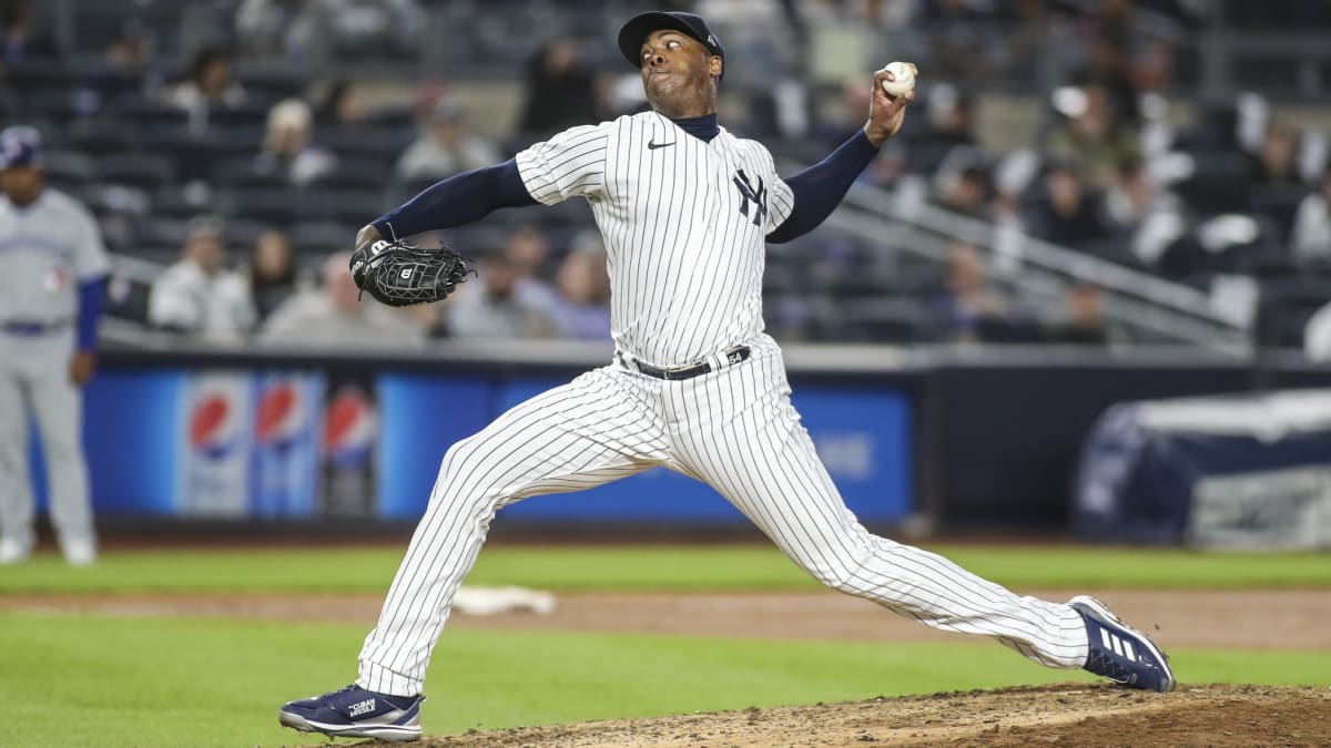 New York Yankees RP Aroldis Chapman Shines in Final Appearance of Rehab  Assignment - Sports Illustrated NY Yankees News, Analysis and More